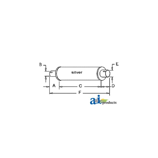 Muffler 3.8" x20.2" x4"